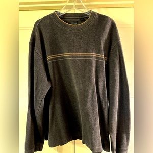 Arrow men’s XL sweater gray w/ brown